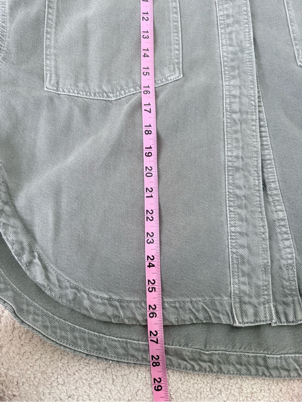 Zara Light Gray Denim Shirt/Overshirt or Shacket NWOT - Picture 7 of 7